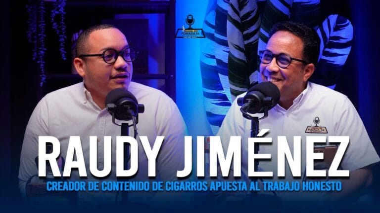 Raudy Jiménez, Dominican Leaf founder, discussing the future of the Dominican cigar industry on Fumada 34 podcast.