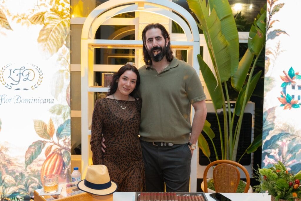 María Virginia Núñez and Tony Gomez during Procigar Night Punta Cana 2026