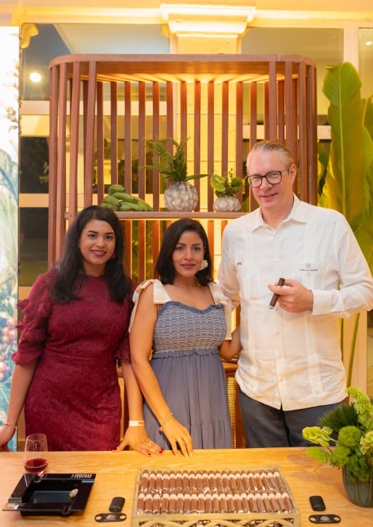 Altagracia Díaz, Bilma Olivence and Philipp Schumacher during Procigar Night Punta Cana 2026