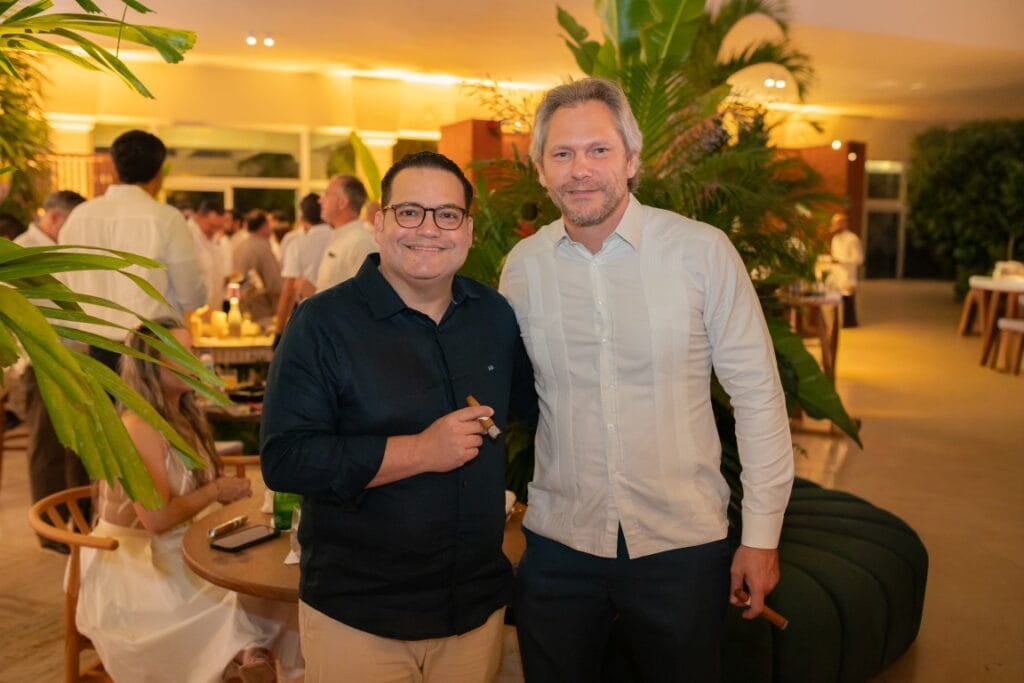 Hamlet Espinal and Johannes Kelner during Procigar Night Punta Cana 2026