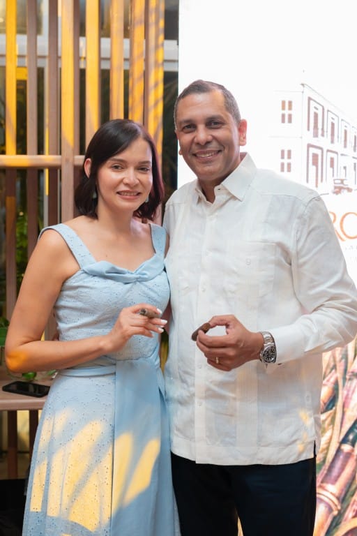 Anay Beato and Iturbides Zaldívar during Procigar Night Punta Cana 2026