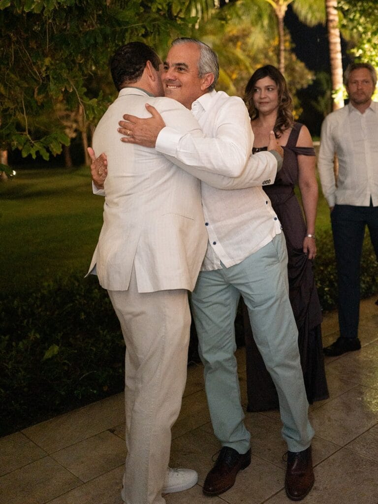 Iván Hernández greeting an attendee during PROCIGAR Night Punta Cana 2026